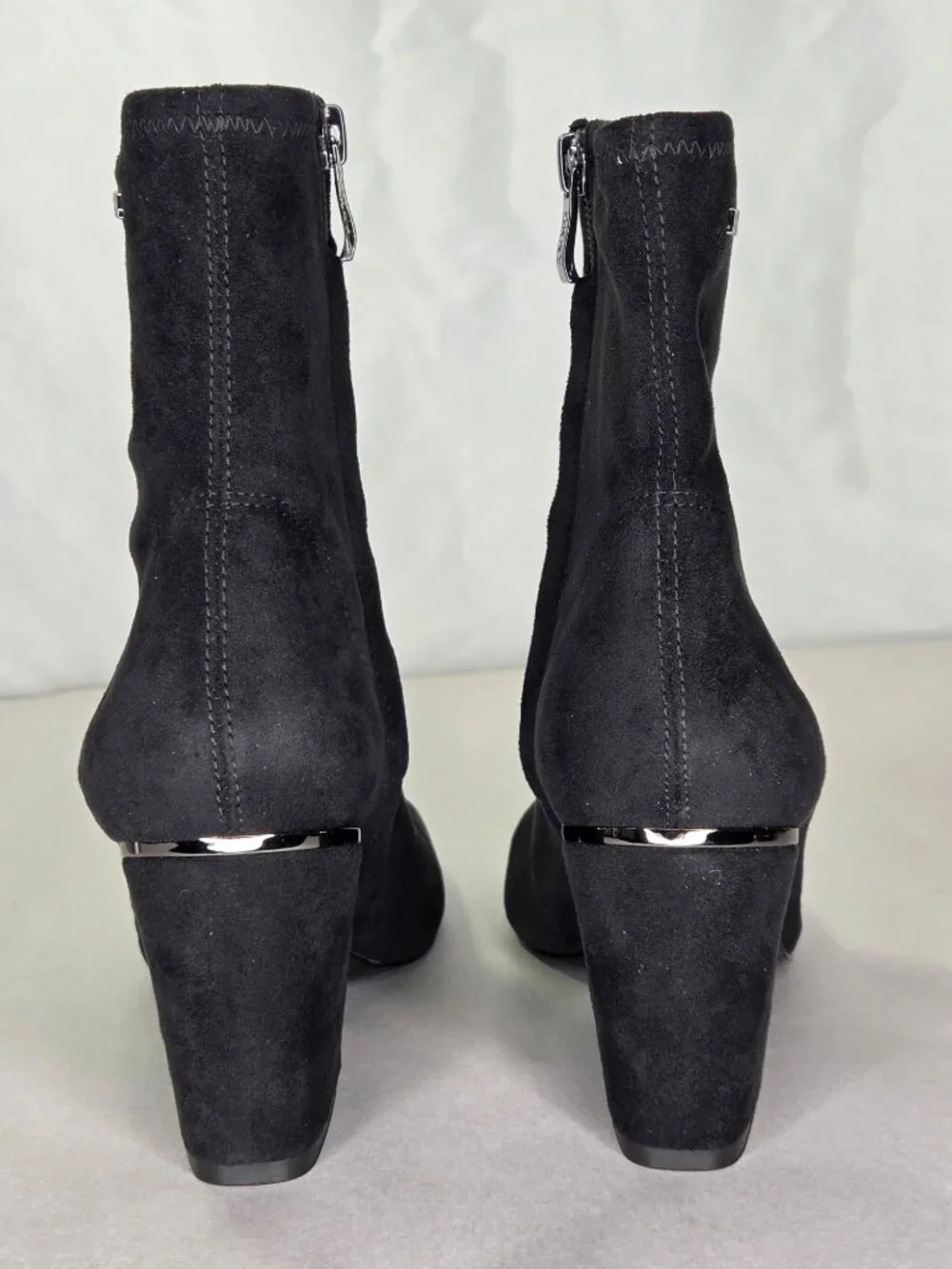 DKNY Cavale Stretch Booties - Black Suede, Size 5